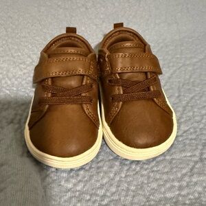 Carters Size:3 boys Brown Casual Sneakers with Velcro Strap